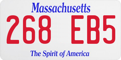 MA license plate 268EB5