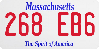MA license plate 268EB6
