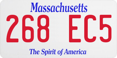 MA license plate 268EC5
