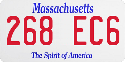 MA license plate 268EC6