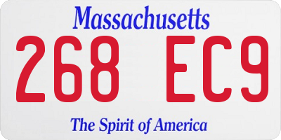 MA license plate 268EC9