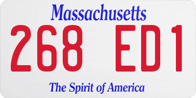 MA license plate 268ED1