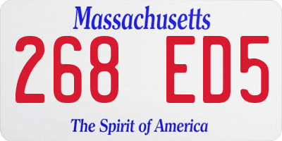 MA license plate 268ED5