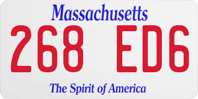 MA license plate 268ED6