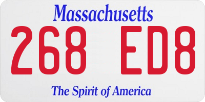 MA license plate 268ED8