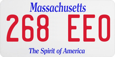 MA license plate 268EE0