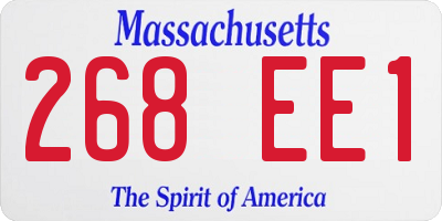 MA license plate 268EE1