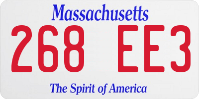 MA license plate 268EE3