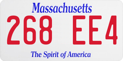 MA license plate 268EE4