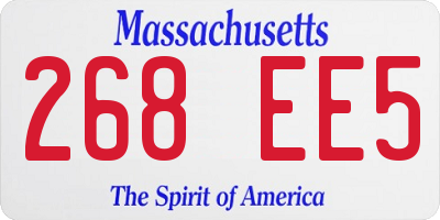 MA license plate 268EE5