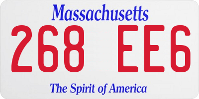 MA license plate 268EE6