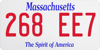MA license plate 268EE7