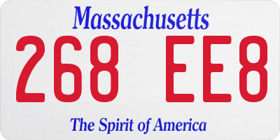 MA license plate 268EE8