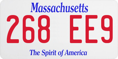 MA license plate 268EE9