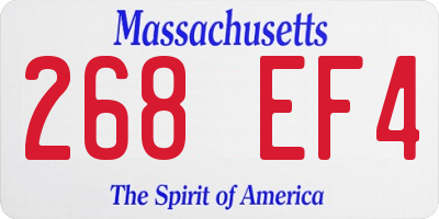 MA license plate 268EF4