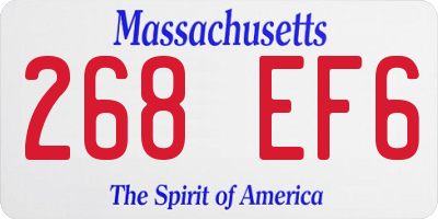 MA license plate 268EF6