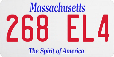 MA license plate 268EL4