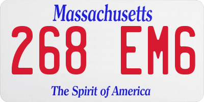 MA license plate 268EM6