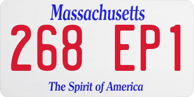 MA license plate 268EP1