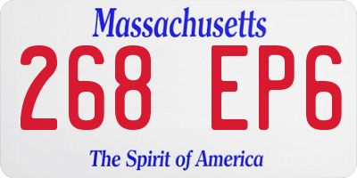MA license plate 268EP6