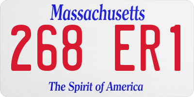 MA license plate 268ER1