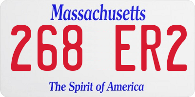 MA license plate 268ER2