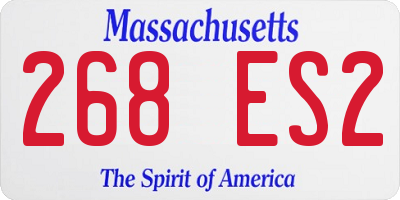 MA license plate 268ES2