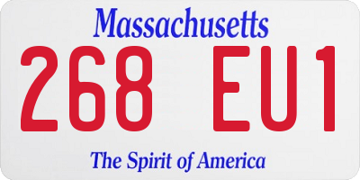 MA license plate 268EU1