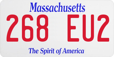MA license plate 268EU2