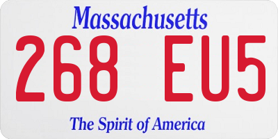 MA license plate 268EU5