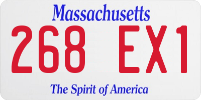 MA license plate 268EX1