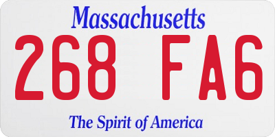 MA license plate 268FA6