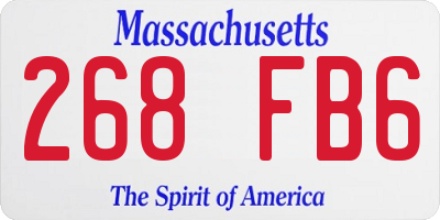 MA license plate 268FB6