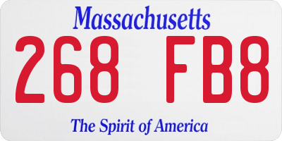 MA license plate 268FB8