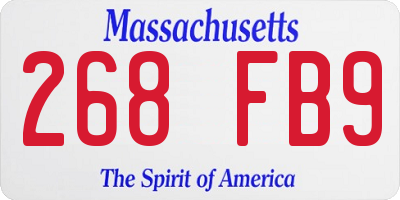MA license plate 268FB9
