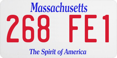 MA license plate 268FE1