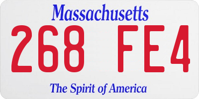 MA license plate 268FE4