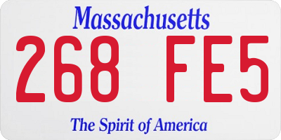 MA license plate 268FE5