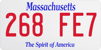 MA license plate 268FE7