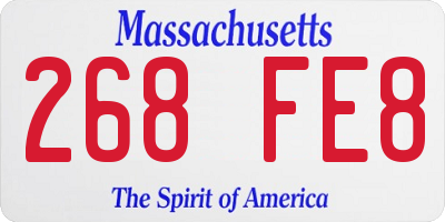 MA license plate 268FE8