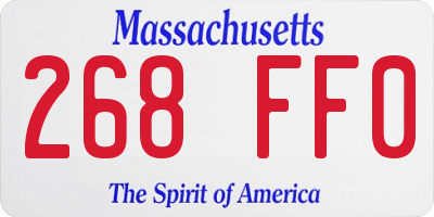 MA license plate 268FF0