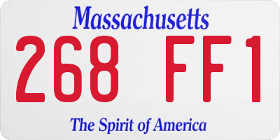 MA license plate 268FF1