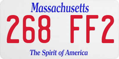 MA license plate 268FF2
