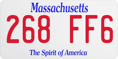 MA license plate 268FF6