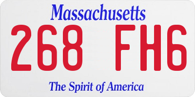 MA license plate 268FH6
