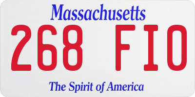 MA license plate 268FI0