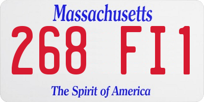 MA license plate 268FI1
