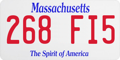 MA license plate 268FI5