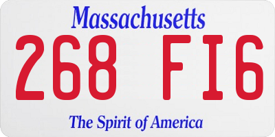 MA license plate 268FI6