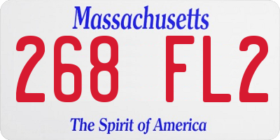 MA license plate 268FL2